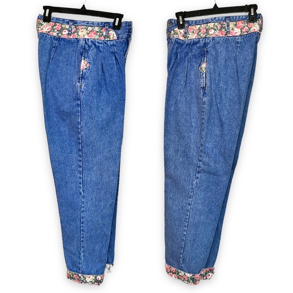 Vintage Manisha Jeans High Rise Floral Detail Acid Wash Women's Size 9 / 27 - Picture 4 of 16